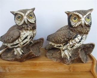 PAIR OF OWL STATUES  5"X6"     $8