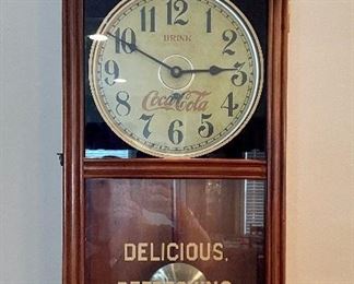 Reproduction Coca Cola clock...working!