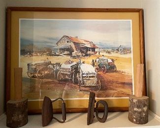 Large Jack Deloney "Waitin at the Gin", old irons