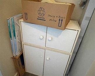 white storage cabinet