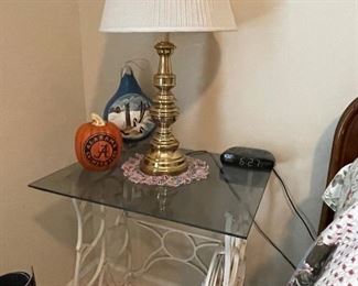 sewing machine base table, painted gourd, Alabama pumpkin