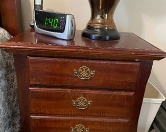 pair of mahogany nightstands