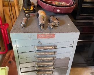 Hamilton Composing Room Equipment metal cabinet with tools