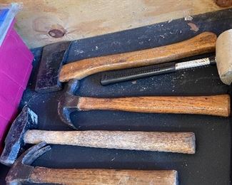 hammers, hatchets,