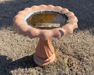 concrete bird bath