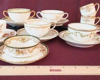 Assorted Limoges Cups And Saucers