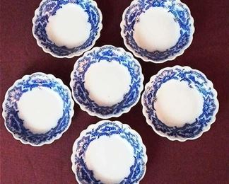 Flo Blue W.H. Grindley Dessert Bowls