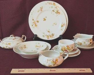 Limoges Fall Leaves Set, Service For Minimum Of 10 W Additional Piece