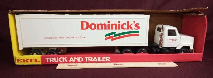 One Of A Kind Dominicks Truck And Trailer Model Toy