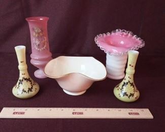Pink And Yellow Glass Collection