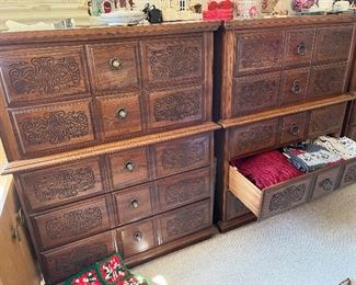 (4) chest of drawers (filled with women's clothing too!)....