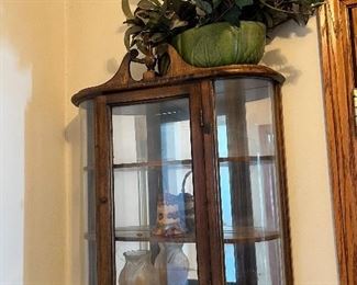 Wall hung curio cabinet