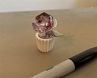 Swarovski purple potted flower