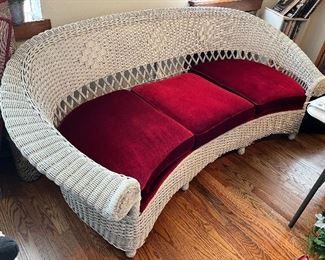Antique Merikord wicker couch