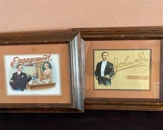 Framed Cigar Box Labels Gill Travis Collection