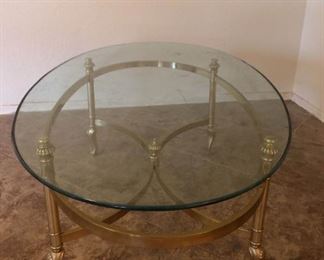Regency Style Brass Cocktail Table