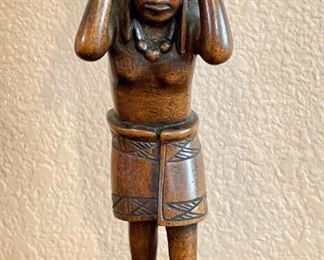 Solid Wood Carved Statue