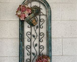 Wood And Metal Outdoor Wall Art