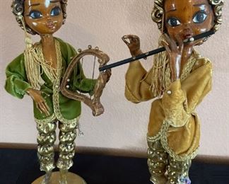 Wooden Musician Statues