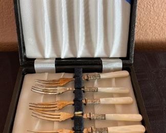 Mother Of Pearl Handled Escargot Forks
