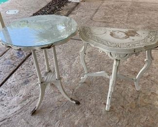 Pair Of White Wood Tables