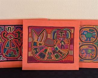 Trio Of Fabric Molas