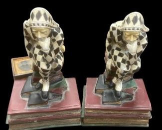 Harlequin Bookends