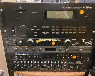 professional  rack of sound equipment