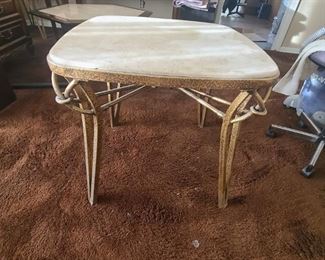 pair of  marble end tables 