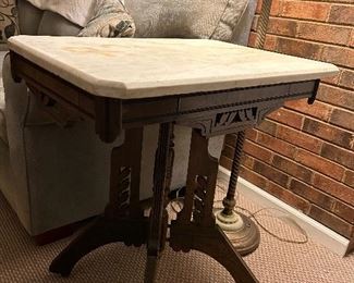 Marble top side table 