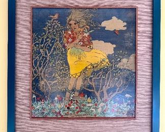 Lithograph, "Berta Zuckerman, Age 14 years", Artistic Secessionist Graphics, Vienna