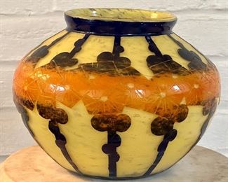 Charles Schneider "Le Verre" France, Signed Cameo Art Glass, circa 1920