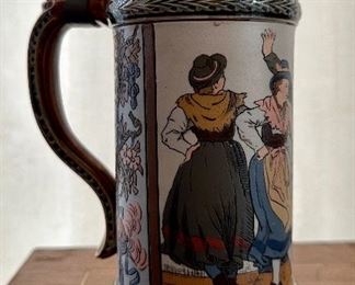 detail on one of the Mettlach Steins