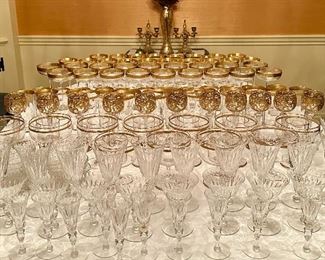 We have a large selection of gorgeous Hawkes & Pickard stemware at this sale!