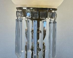 Antique Astral Seccesionist Period Brass & Glass Globe Lamp - 19th c.