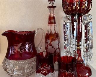 detail plus pitcher, creamer and glass