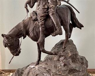 Antique Russian Bronze feat. Cossacks on Horseback