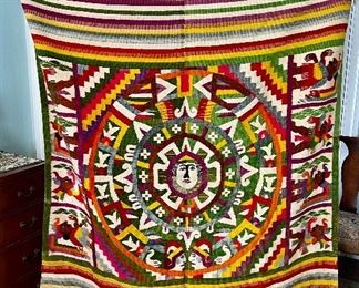 1970's Mexican Woven Wool Blanket