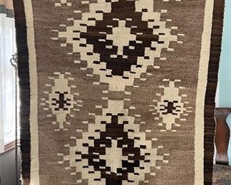Mid-20th Century Navaho woven scatter rug