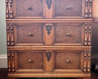 Unusual Vintage Three Drawer Chest