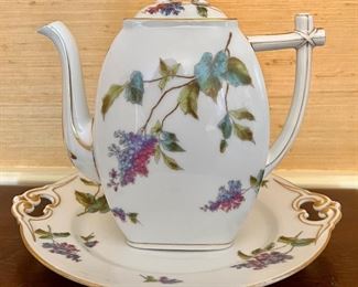 Limoges Teapot and Platter