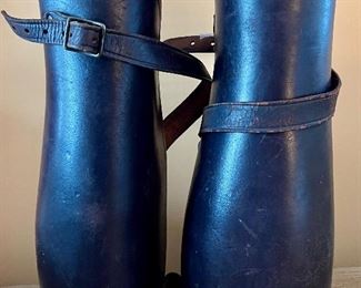 Vintage Leather Shin Guards