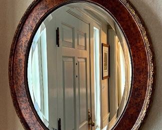 Oval Mirror with Gold Trim