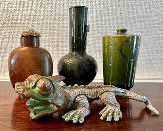 Pottery Dragon & Snuff Bottles