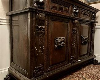 Late 18th C. Continental Oak Chest/Hunt Table