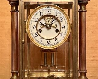 Antique Marble & Alabaster Mantle Clock