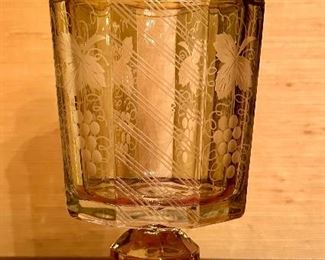 Vintage Amber Candy Jar