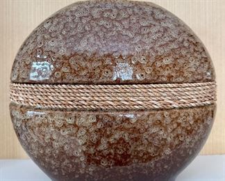 Stone Vase with Rope Design