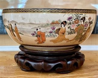 Japanese Bowl on Rosewood Stand