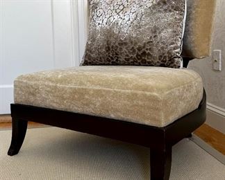 Baker Chair Upholstered with Mohair Fabric